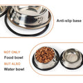 PetAffairs Stainless Steel Pet Bowl: Durable, Anti-Skid Feeder for Pet