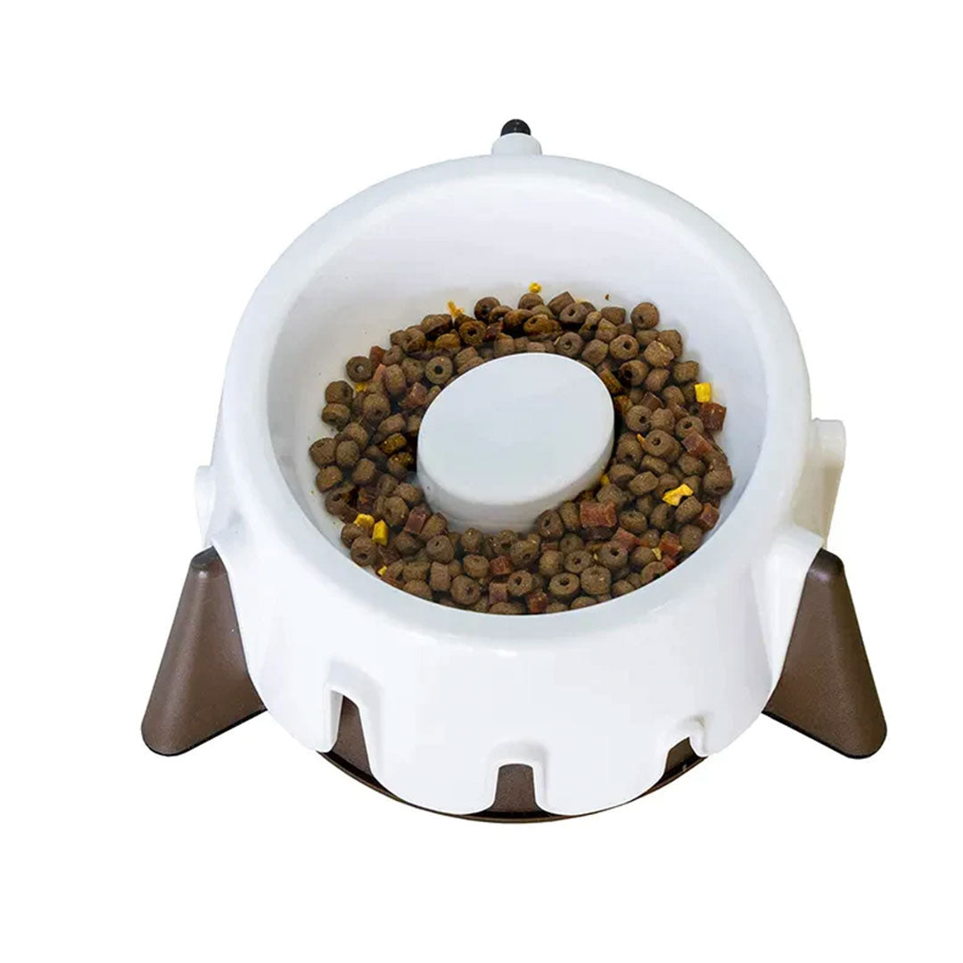 PetAffairs Adjustable Height 2-in-1 Slow Feeder Pet Bowl