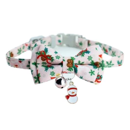 PetAffairs Adjustable Bows Christmas Collar