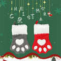 PetAffairs Christmas Gift Plaid Paw Stocking