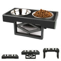 PetAffairs Adjustable Stainless Steel Elevated Pet Bowl