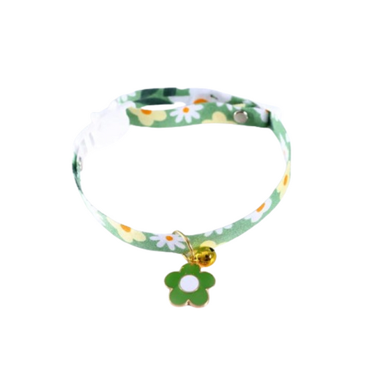 Safe Celestial Flower Kitten Collar with Bell