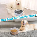 PetAffairs 2-in-1 Slow Drinking Pet Bowl Feeder