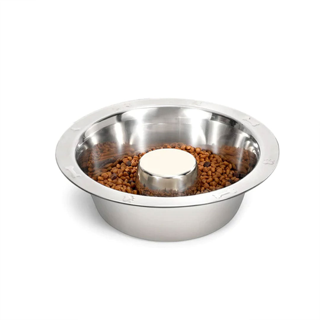 PetAffairs Stainless Steel Slow Feeder Dog Bowls