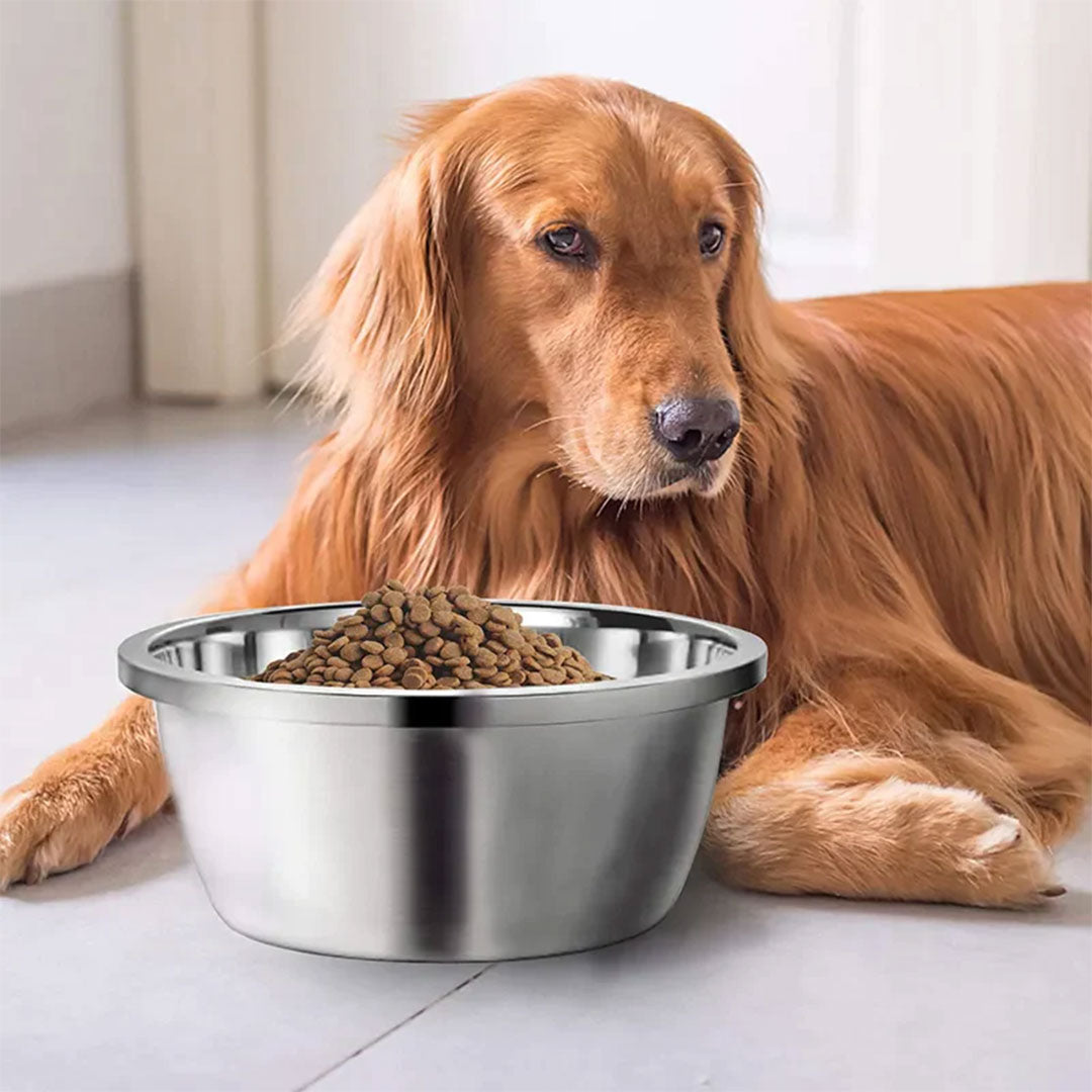 PetAffairs Smooth Edge Stable Bottom Stainless Steel Pet Bowls