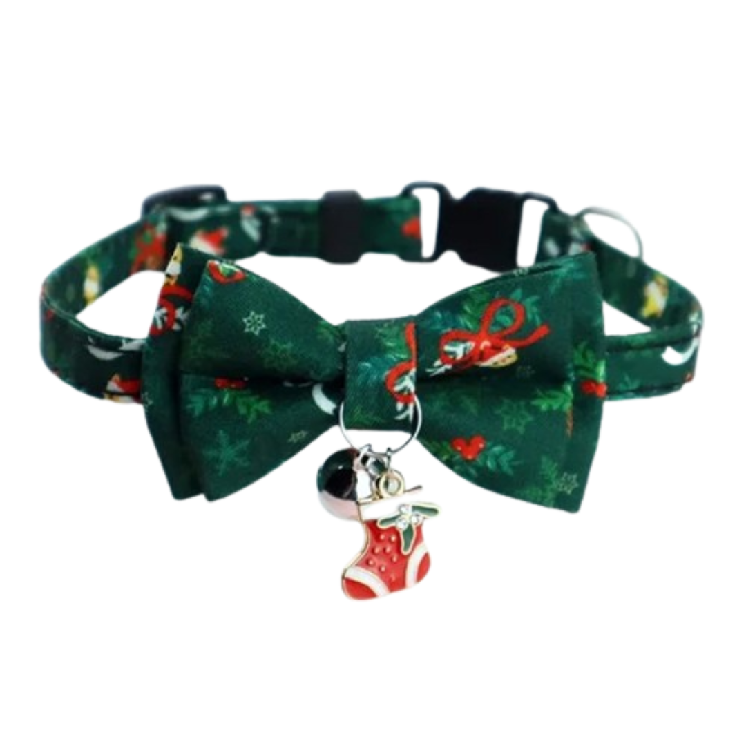 PetAffairs Adjustable Bows Christmas Collar