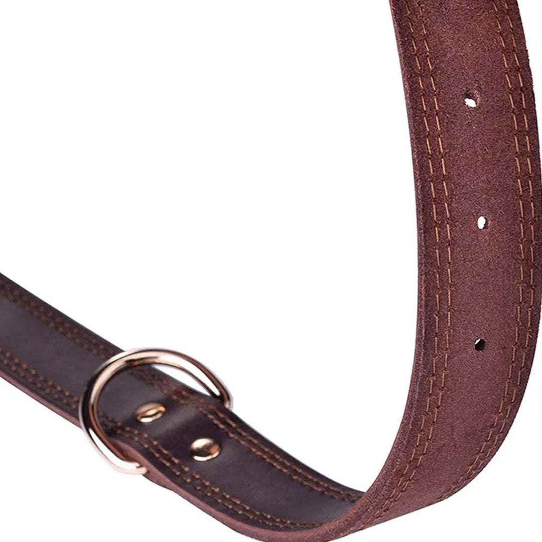 Stylish and Durable Leather Dog Collar with Personalized Engraving