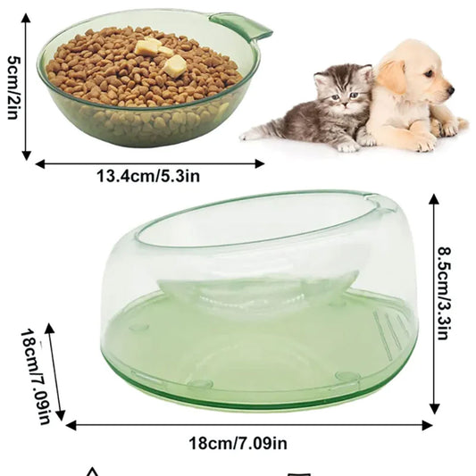 PetAffairs Tilted Raised Pet Bowl for Non-Spill Feeding