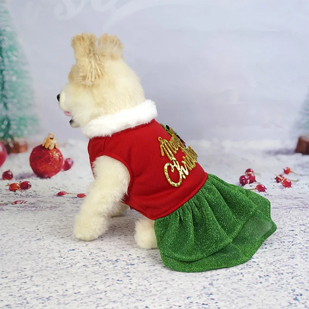 PetAffairs Fancy Princess Puppy Winter Xmas Dress