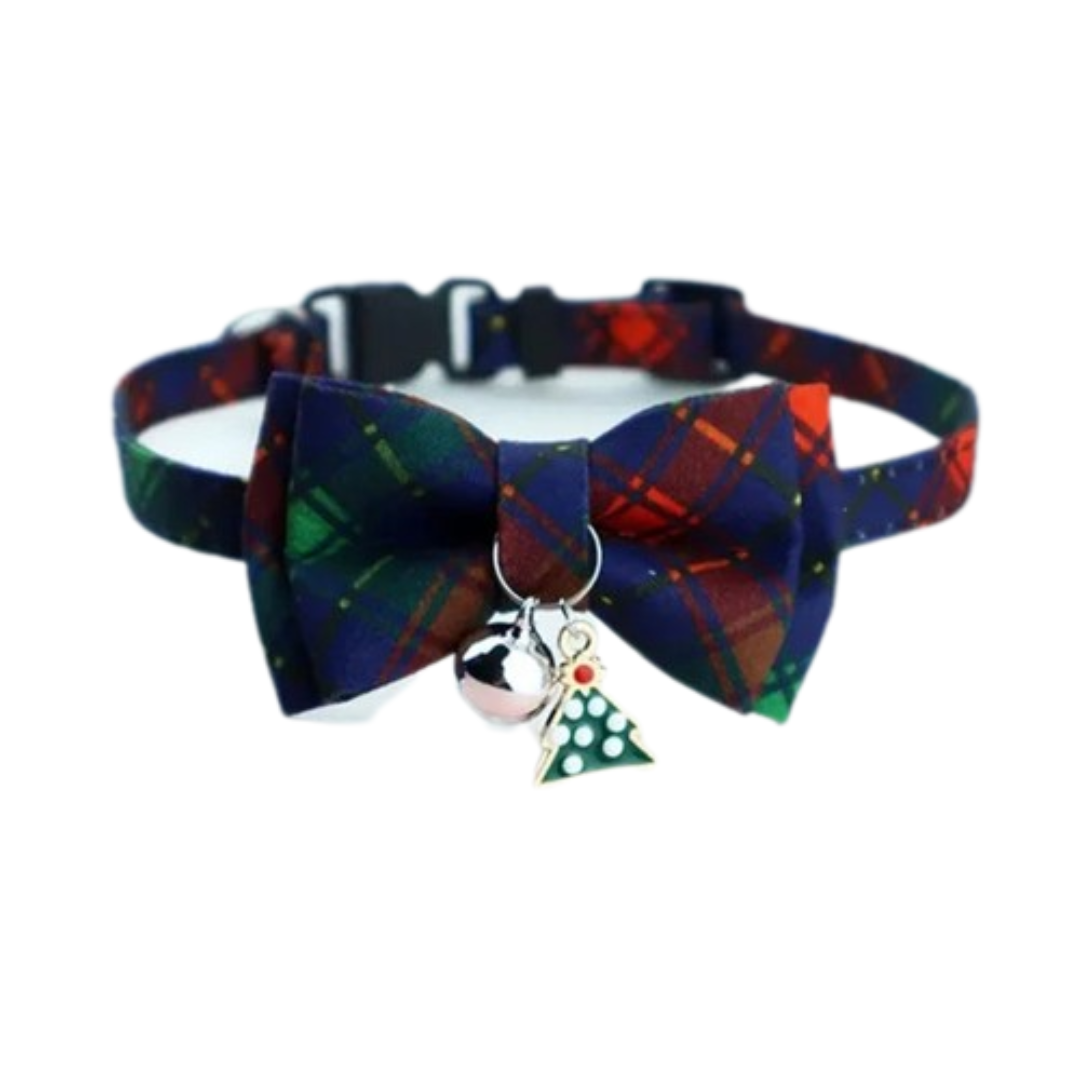 PetAffairs Adjustable Bows Christmas Collar