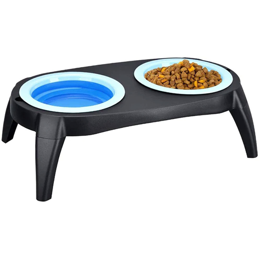 PetAffairs Folding Dog Bowl Stand for Eco-Friendly Feeding