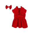 PetAffairs Festive Red Skirt Princess Style Dress