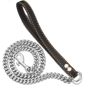 Heavy Duty Leash With Durable Leather Handle 12cm