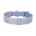 PetAffairs Crystal Studded Leather Collar for Pet