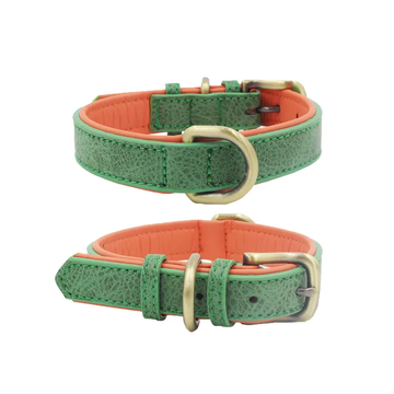 PetAffairs Timberwolf Leather Small Dog Collar