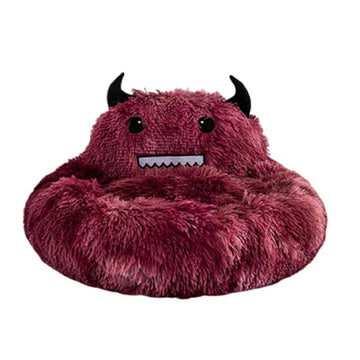 PetAffairs Nest Cushion Soft Plush Cartoon Monster Pet Bed