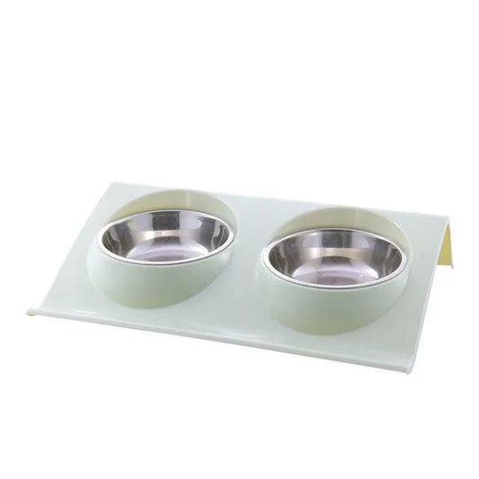 PetAffairs High Station Stainless Steel Double Dog Bowl