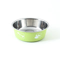 PetAffairs Silicone Bottom Dog Bowl with Paw Print Design