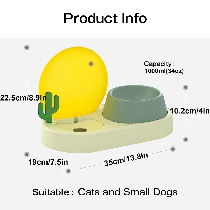 PetAafairs Kitten Food and Water Bowl Eco-Friendly Design