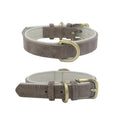 PetAffairs Timberwolf Leather Small Dog Collar