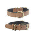 PetAffairs Timberwolf Leather Small Dog Collar