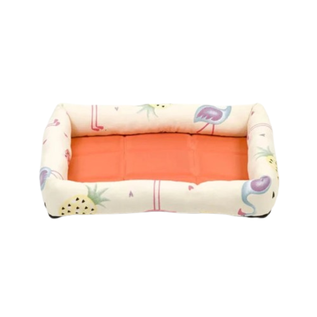 PetAffairs Sleep Cushion Summer Cartoon Print Pet Bed