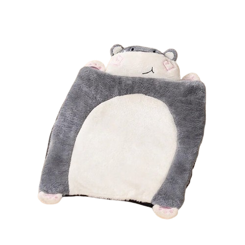 PetAffairs Cartoon Hippo Shape Pet Bed