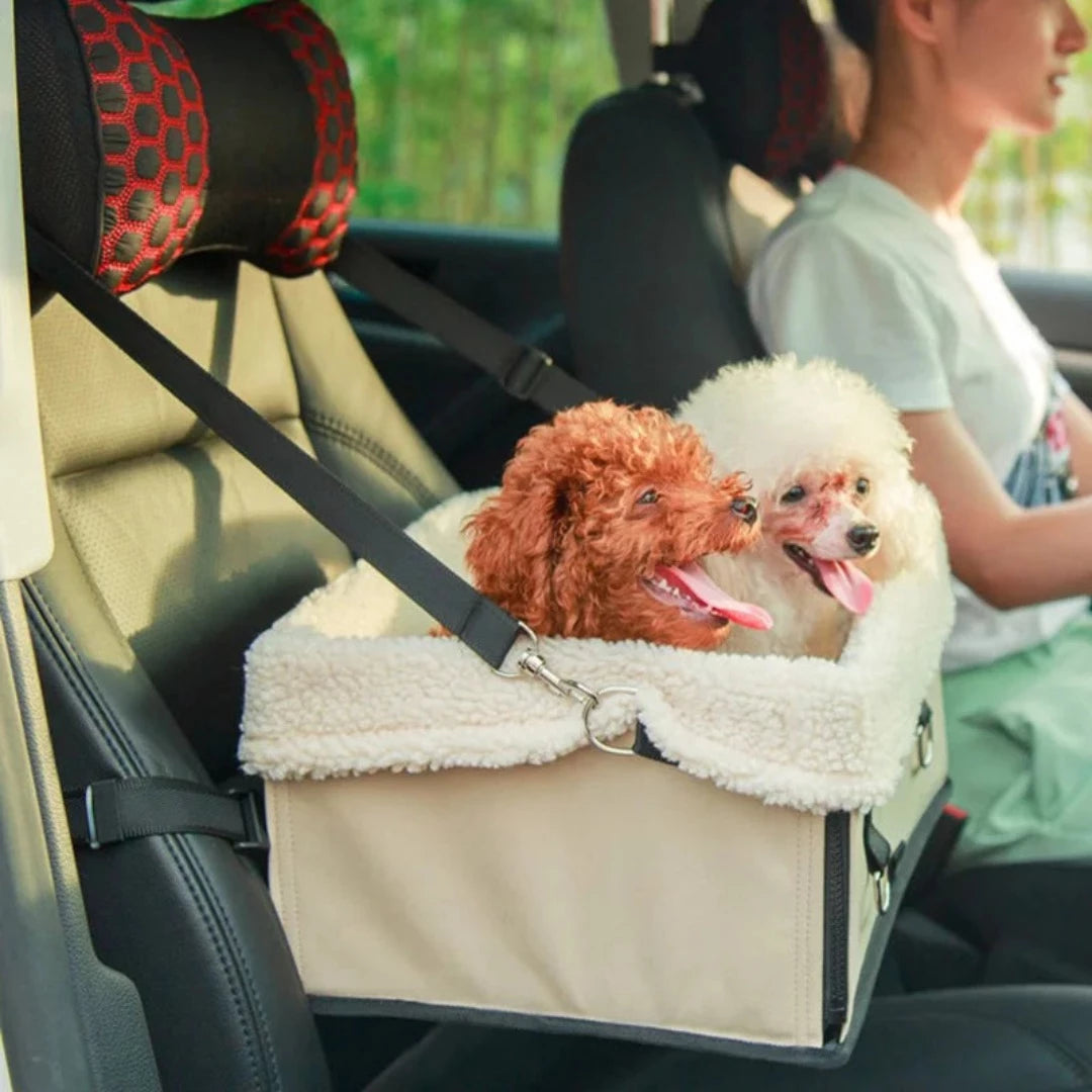 PetAffairs Warm Fleece Car Pet Carrier Seat