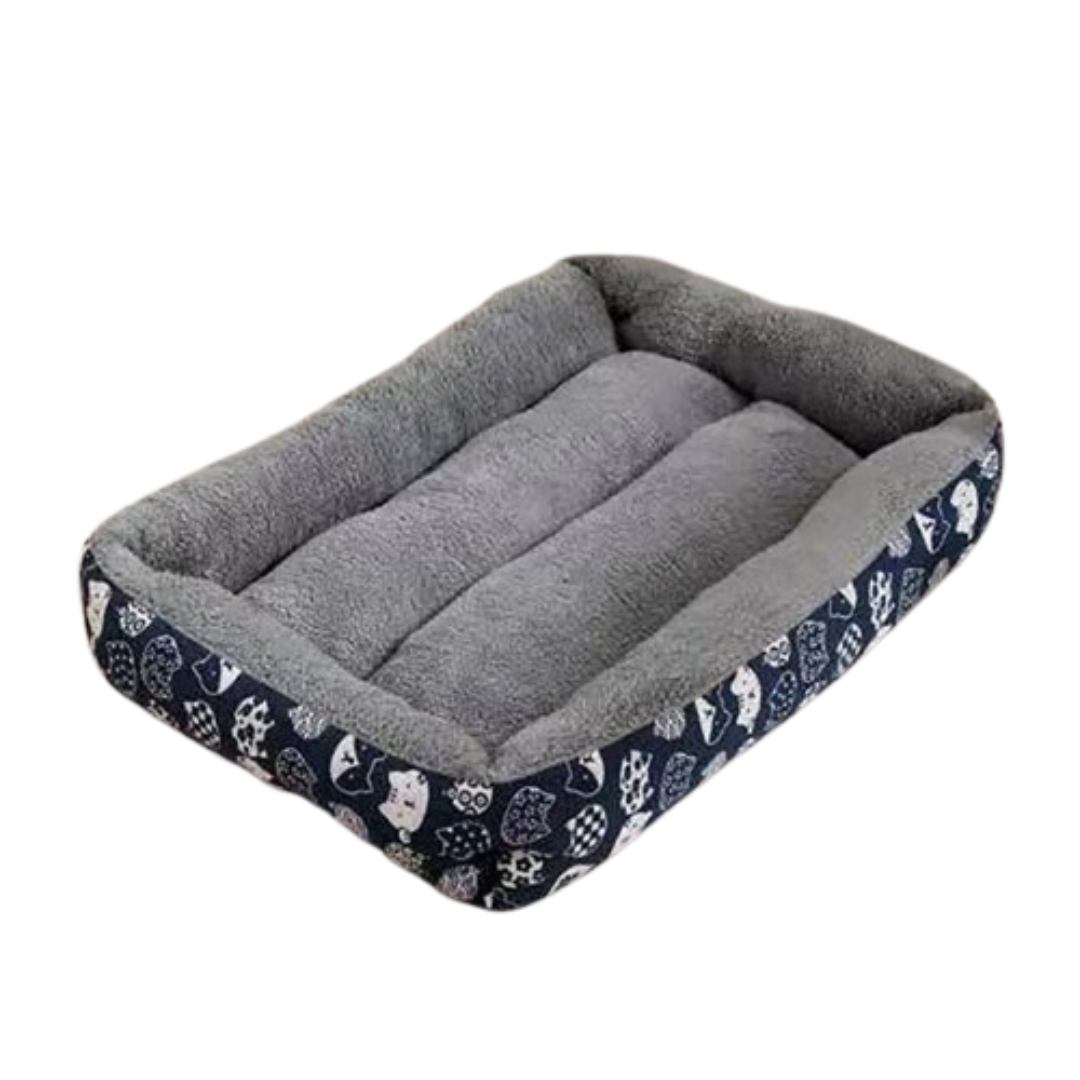 PetAffairs Waterproof and Cozy Soft Plush Square Pet Bed