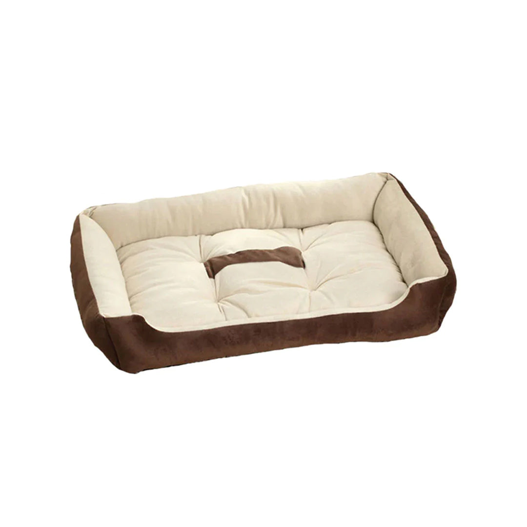 PetAffairs Soft & Warm Bone Print Dog Bed