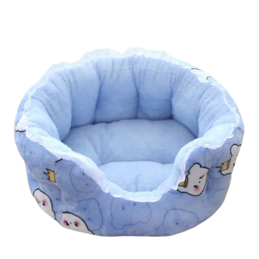 PetAffairs Warm and Cozy Winter Lace Pet Bed