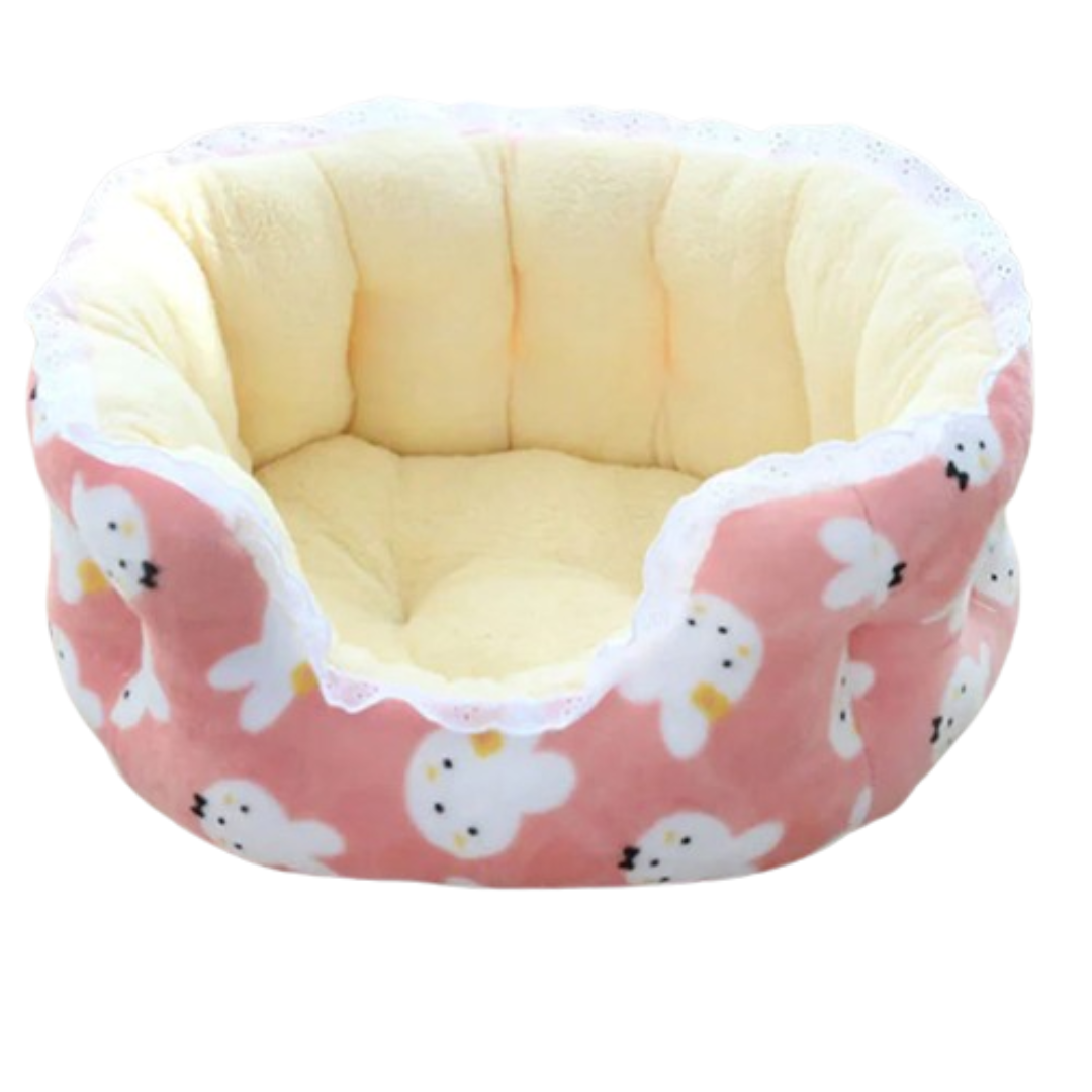 PetAffairs Warm and Cozy Winter Lace Pet Bed