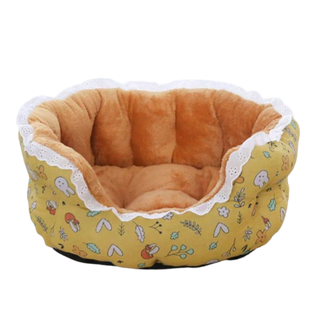 PetAffairs Warm and Cozy Winter Lace Pet Bed