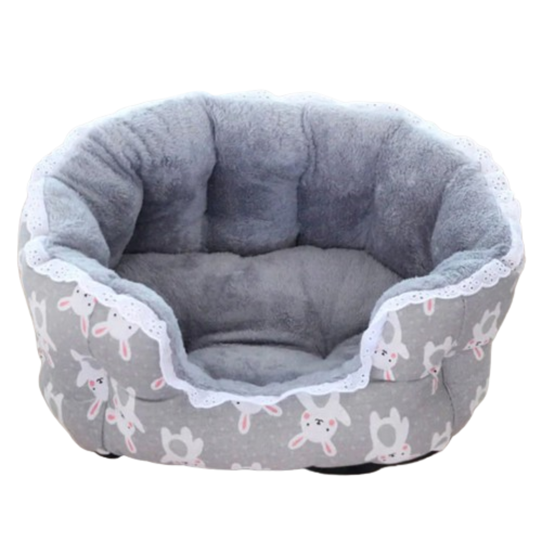 PetAffairs Warm and Cozy Winter Lace Pet Bed