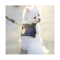 PetAffairs Nautical Navy Dog Harness and Leash Set