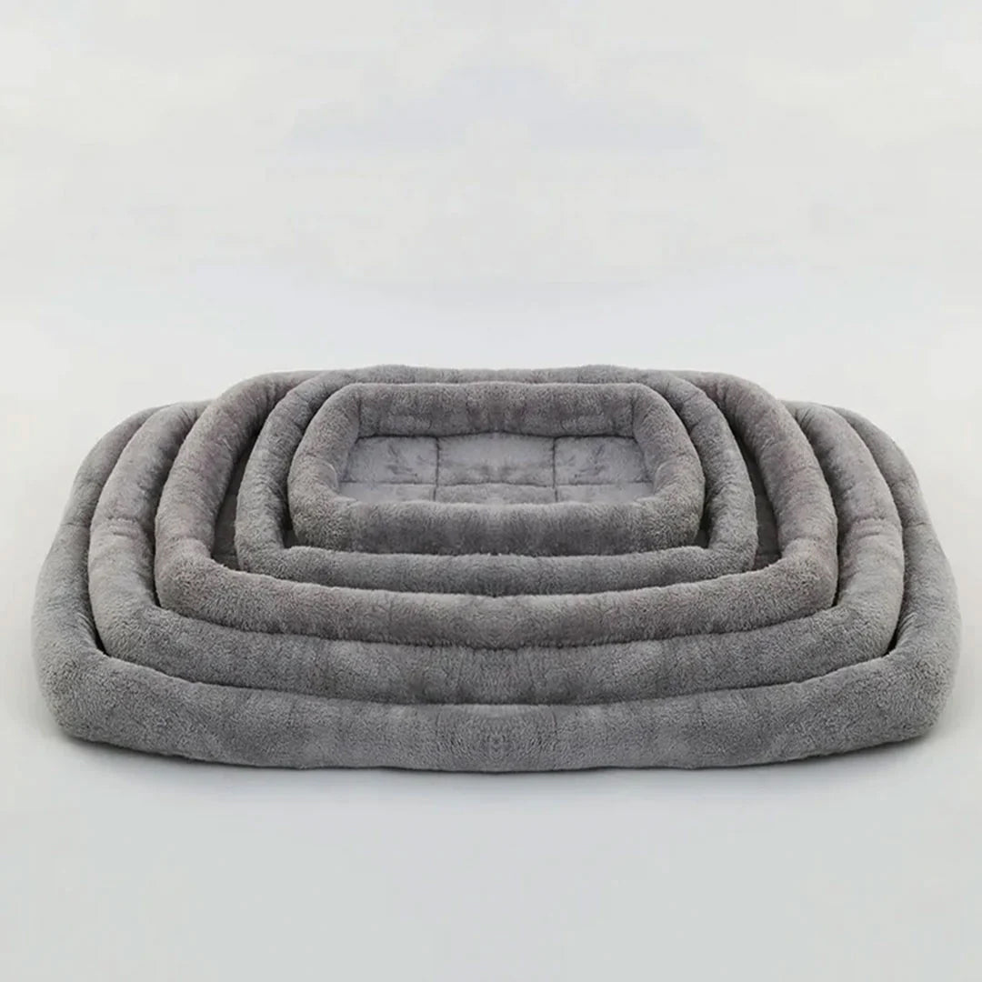 PetAffairs Plush Dog Bed with Calming Pad for Pets