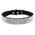 PetAffairs Rhinestone Adjustable Leather Collar for Pets