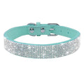 PetAffairs Rhinestone Adjustable Leather Collar for Pets