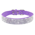 PetAffairs Rhinestone Adjustable Leather Collar for Pets