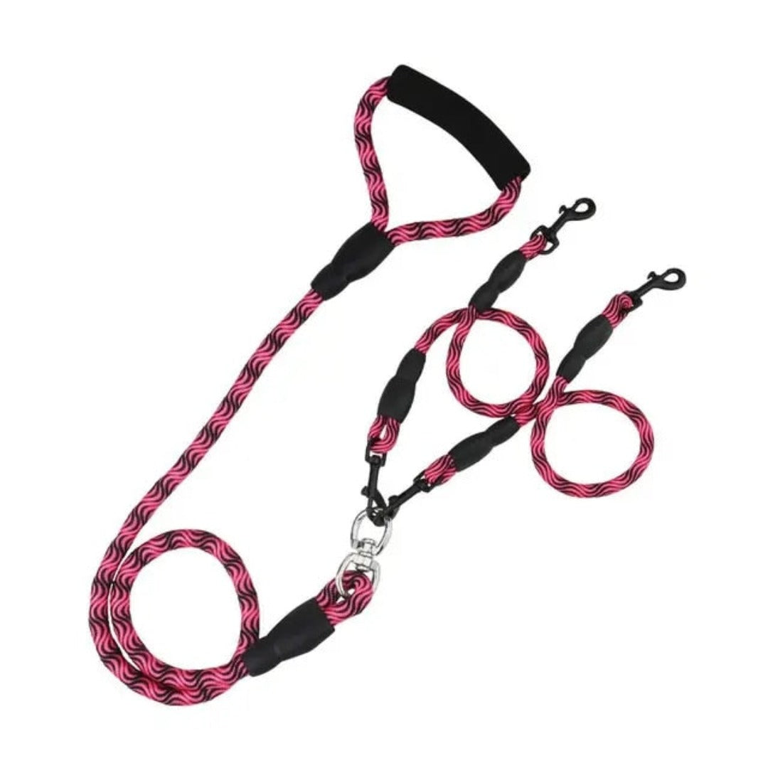 PetAffairs Wave Pattern Double Headed Dog Leash